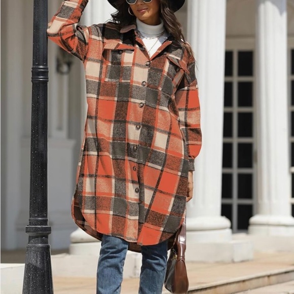 Button up Long Shacket Coat - XXL - Picture 3 of 7